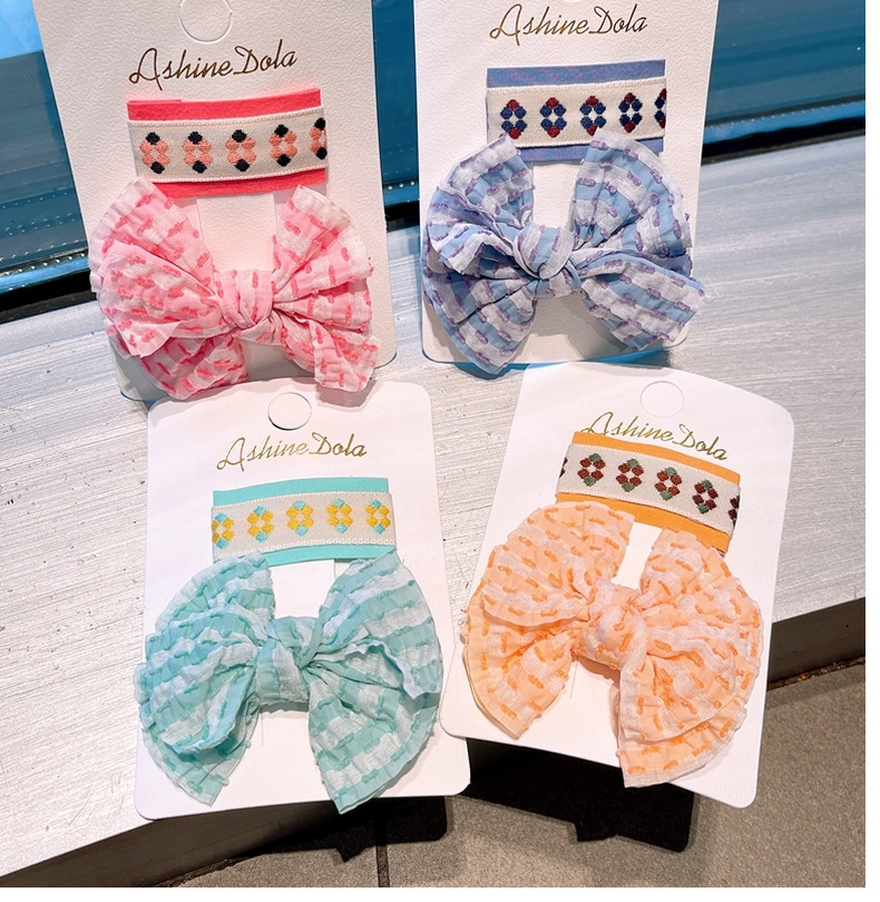 Korean Colorful Bow Hairpin display picture 2