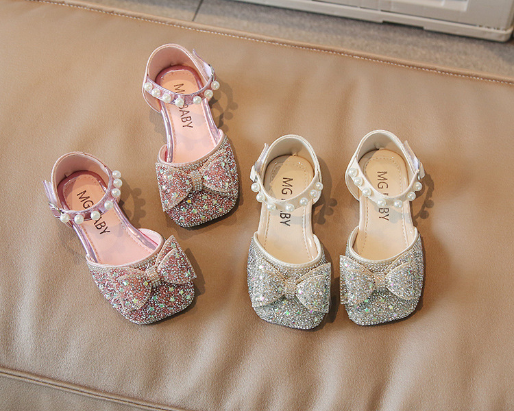 Κορεατική έκδοση γλυκιά πριγκίπισσα κοριτσιού με τόξο 2022 καλοκαίρι νέα δερμάτινα παπούτσια μικρά παιδικά σανδάλια_voghion.com