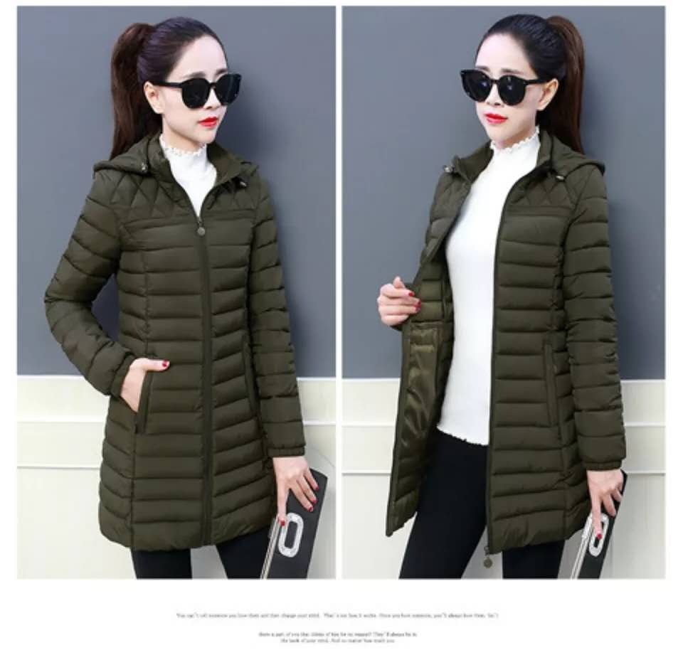 Chaqueta acolchada femenina invierno ligera