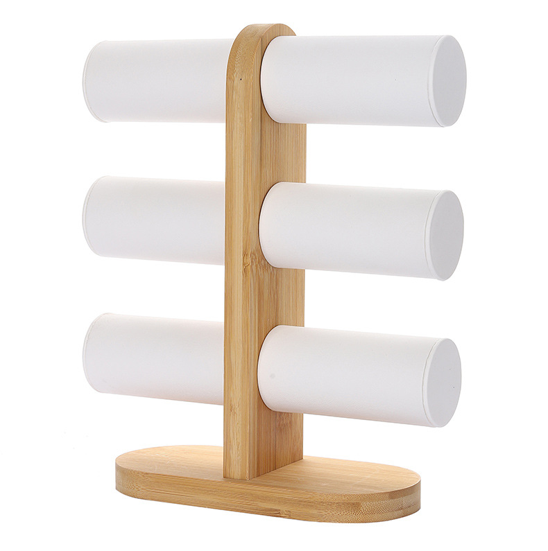 Simple Style Geometric Bamboo Flannel Patchwork Jewelry Display display picture 3