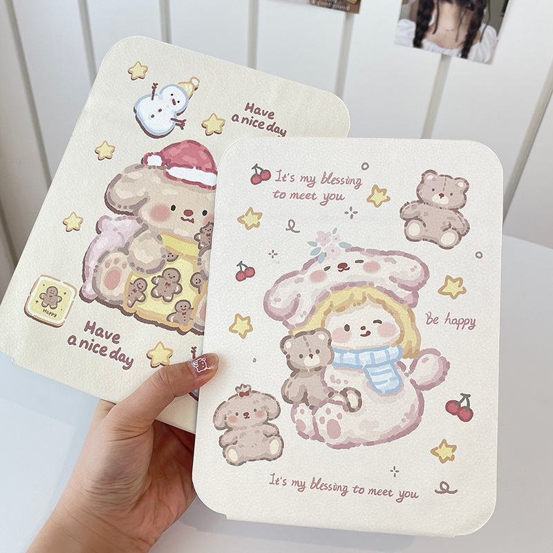 Autumn Bear in wind espejo plegable espejo de maquillaje de escritorio estudiante viaje a casa dormitorio vestidor espejo portátil niños