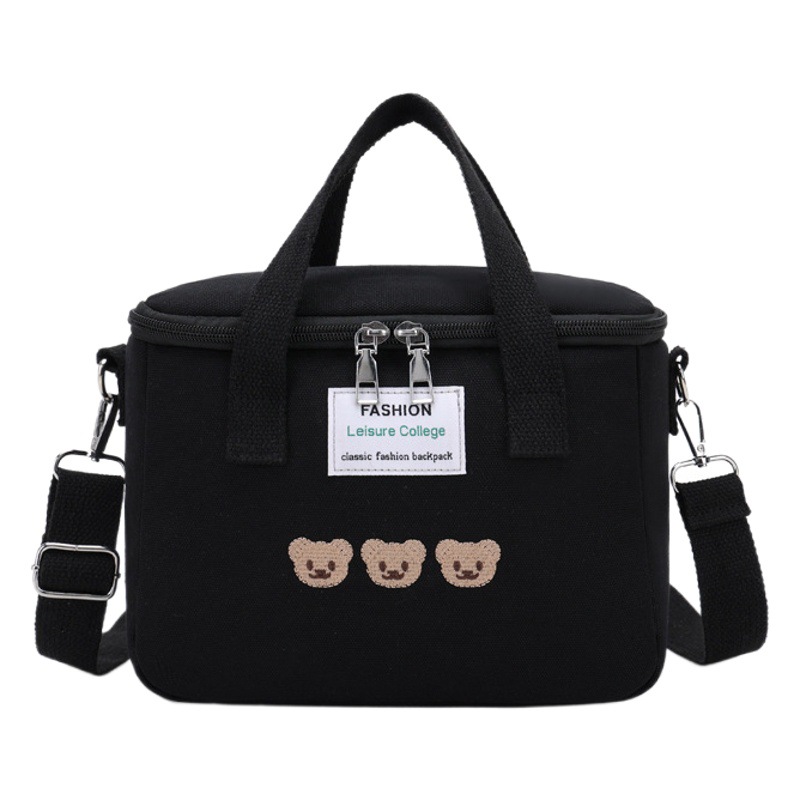 Estilo coreano pequeña bolsa de la momia Portátil Bolsa de aislamiento lindo oso botella de alimentación bolsa de almacenamiento de pañales hombro crossbody bolso de la madre