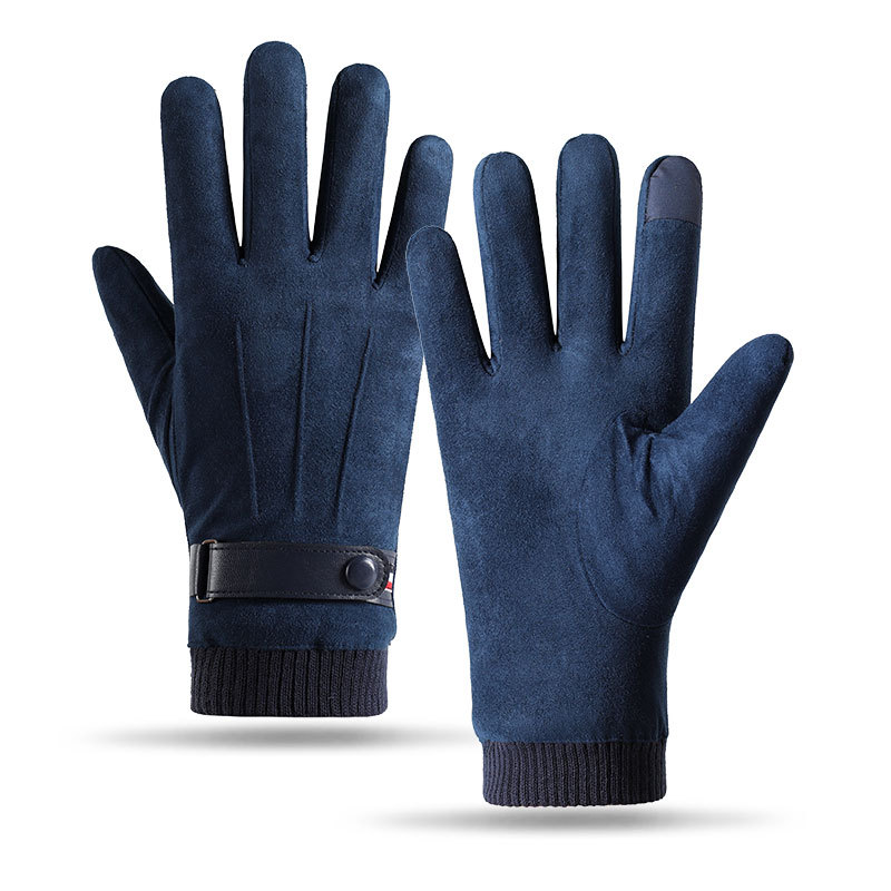 Men's Winter Riding Gloves - Touchscreen Compatible, Windproof & Fleece Lined With Suede Finish For Cycling & Outdoor Activities​_voghion.com