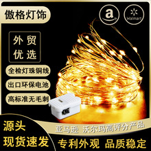 led2米灯串装饰元宵节灯笼铜线灯小彩灯彩色发光灯线纽扣电池彩灯