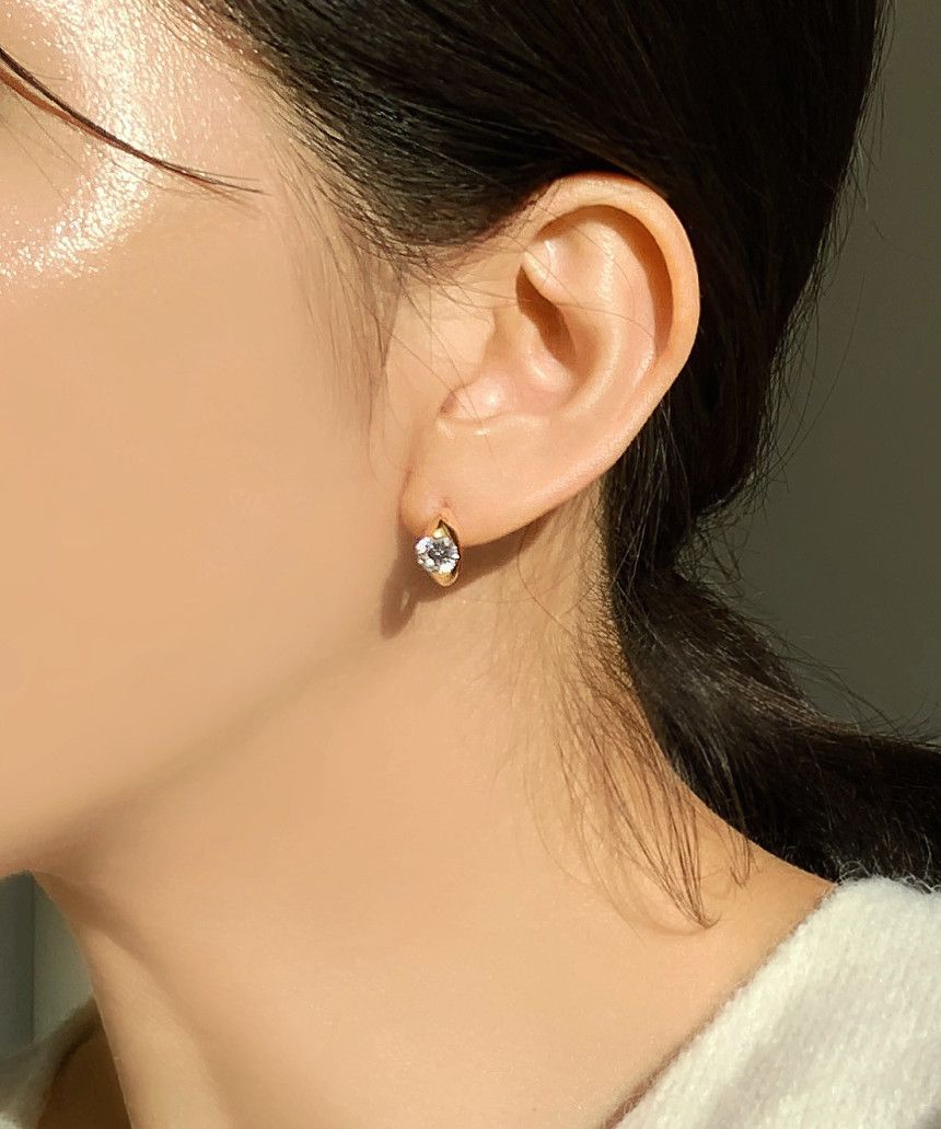 2g Weight 925 Sterling Silver Ear Needle Material 18K Gold Plated Plating Material Zircon Inlay Material Earrings Classification 1 Pair Quantity Daily Occasion 925 Sterling Silver Material Oval Pattern All Seasons Season Women's Gender Inlay Design Simple Style Style 1 Pair 18K Gold Plated 925 Sterling Silver Zircon 925 Sterling Silver Earrings Oval Earrings 5