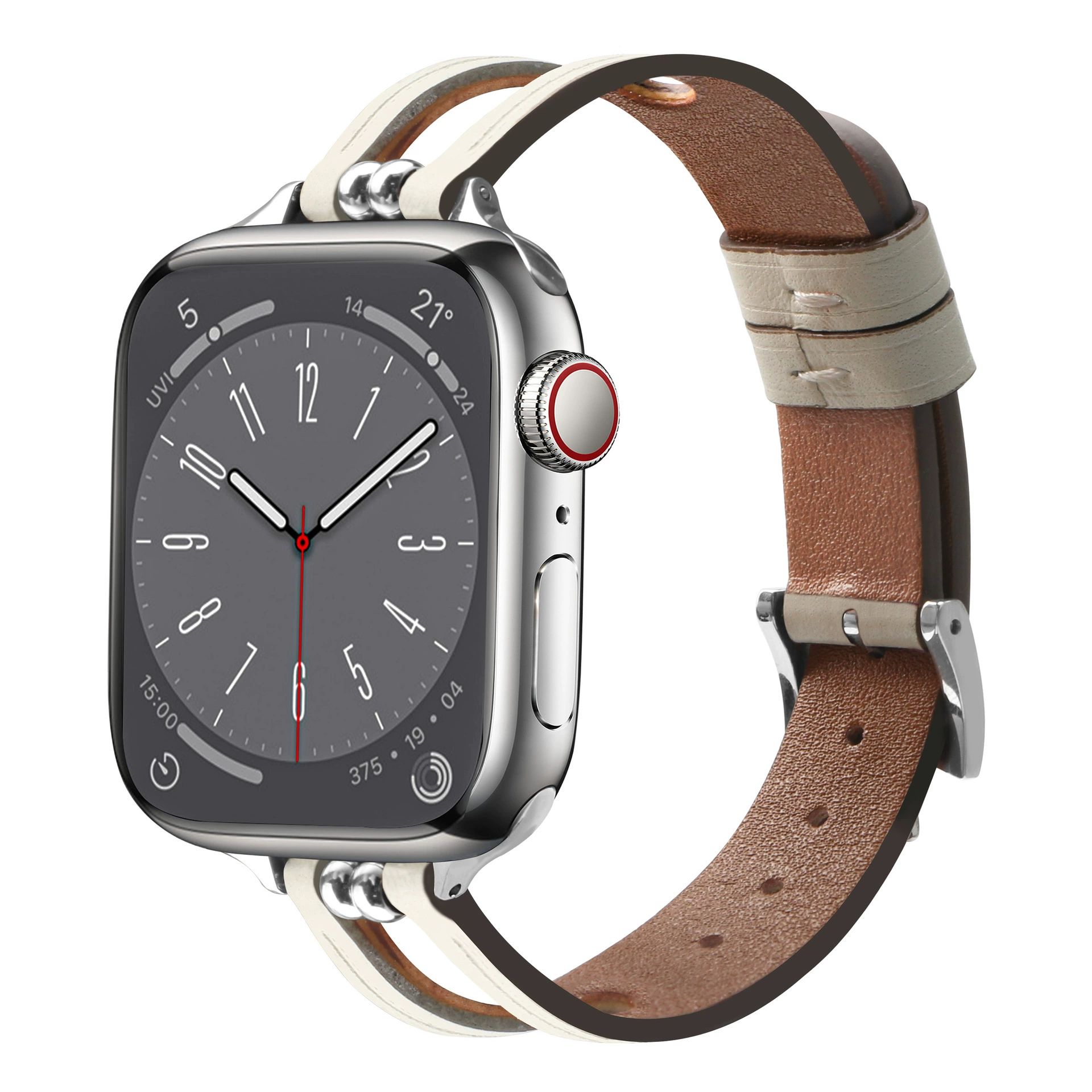 Apple, совместимый браслет, ремешок для часов, 1098765шт, натуральная кожа, 46мм