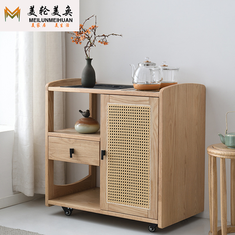 移动茶几家用茶桌茶台简约功夫小茶车烧水壶一体茶柜办公室边柜子