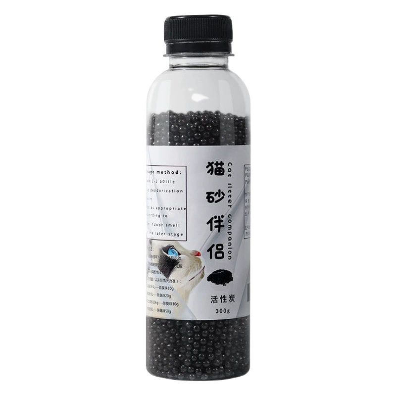 Бусы дезодорант для кошачьих туалетов 300 г бутылка кошачий наполнитель компаньон бусы дезодорант активированный уголь кошачий Туалет ящик дезодорант бусины кошачьи принадлежности оптом