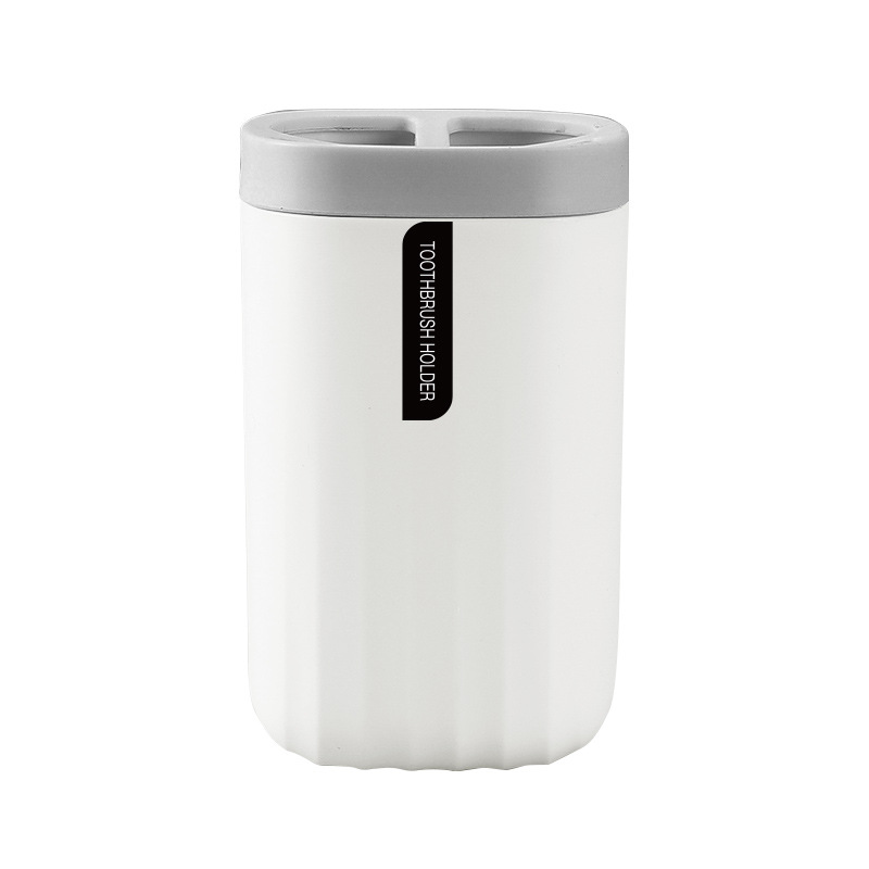 Patrón de onda Estilo nórdico cepillo de dientes caja de almacenamiento de plástico baño Baño hogar lavado taza de almacenamiento rack taza cepillo de dientes titular