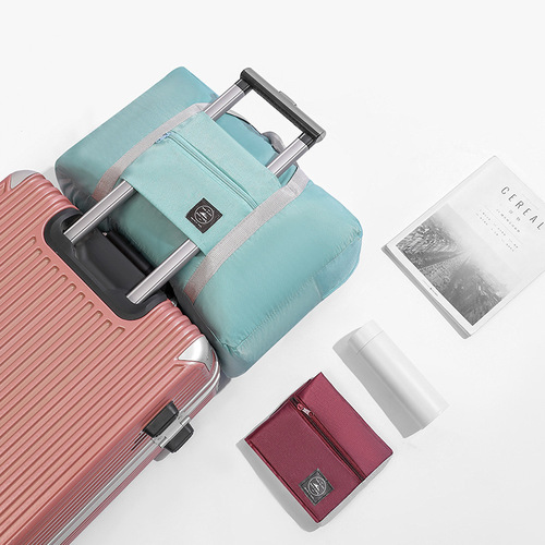 多功能单肩折叠行李手提旅行包 纯色旅行收纳袋拉杆箱飞机包厂家
