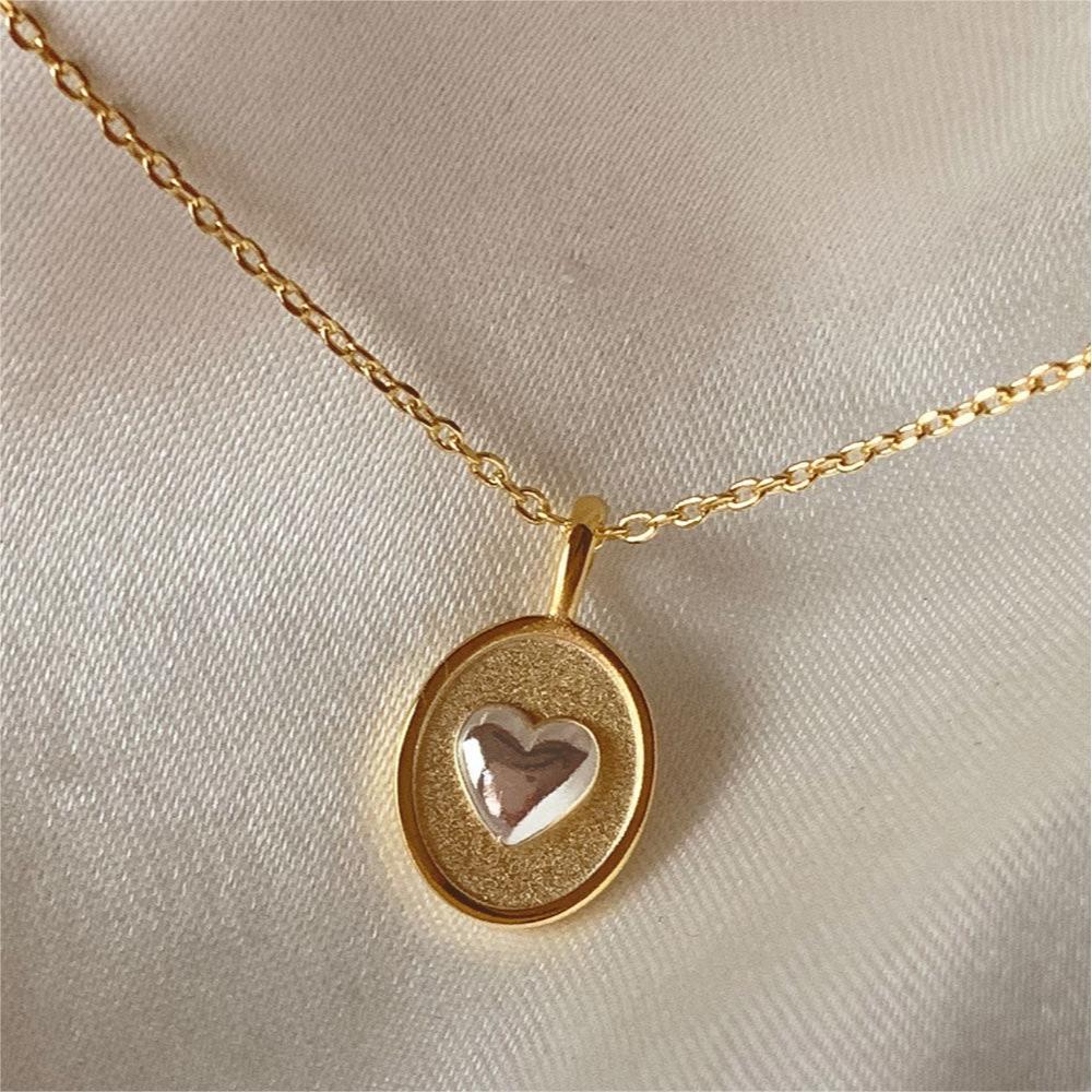 8g Weight Vacuum Plating Gold Plating Process 18K Gold Plated Plating Material 304 Stainless Steel Pendant Material Wholesale Jewelry Simple Style Heart Shape 201 Stainless Steel 304 Stainless Steel Titanium Steel 18K Gold Plated Plating Pendant Necklace