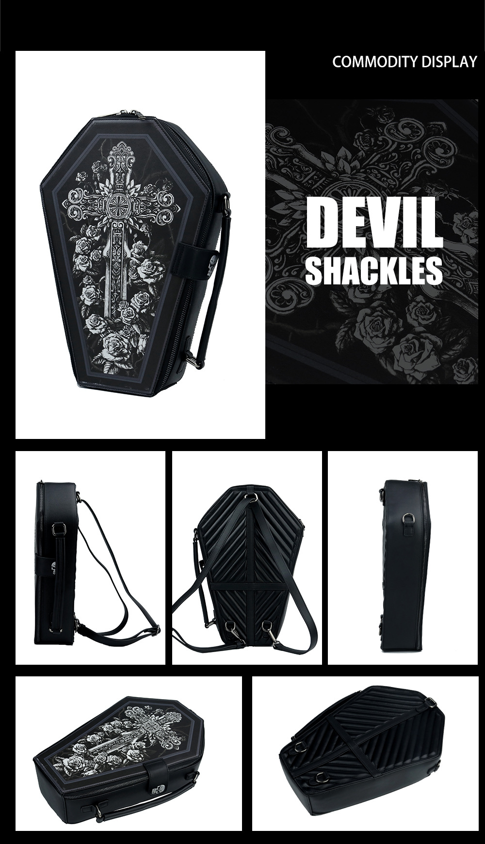 Gothic Rose Crossbody Bag Image 1