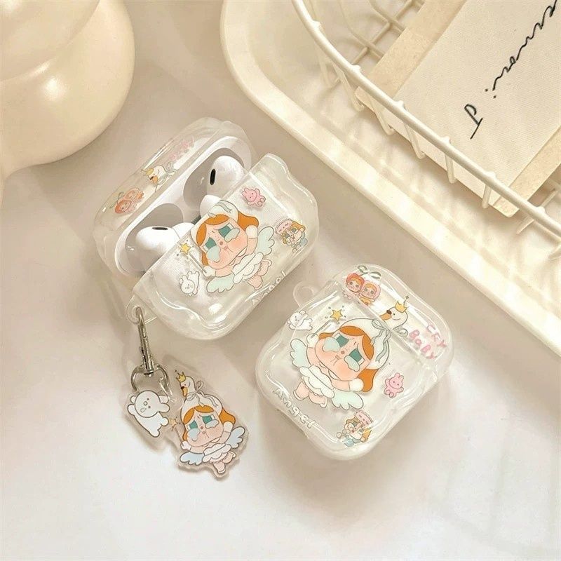 Angel Cry Baby es adecuado para airpods 4 generación, estuche de protección bluetooth airpodspro3 auriculares huaqiangbei 5 generación