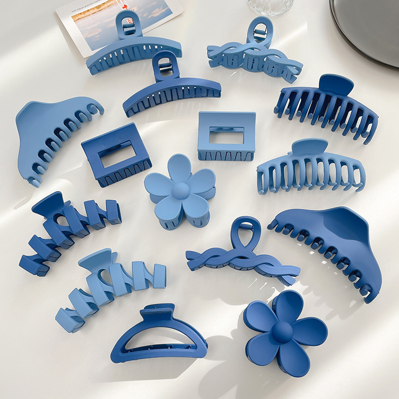 Cabeza pequeño tamaño clip de pelo temperamento tiburón clip tocado Klein Blue Ball Head clip hembra Otoño e Invierno accesorios para el cabello