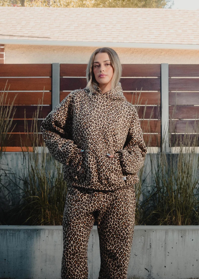 350g Weight Long Sleeve Sleeve Length Pullovers, Zipper Placket Type Polyester Fabric Type Regular Top Length Hoodie Tops Type Daily Occasion Hooded Neckline Loose Fit Type Leopard Pattern Spring, Autumn Season Women's Gender Printing Design Streetwear Style Hoodies & Sweatshirts Long Sleeve Printing Streetwear Leopard 4