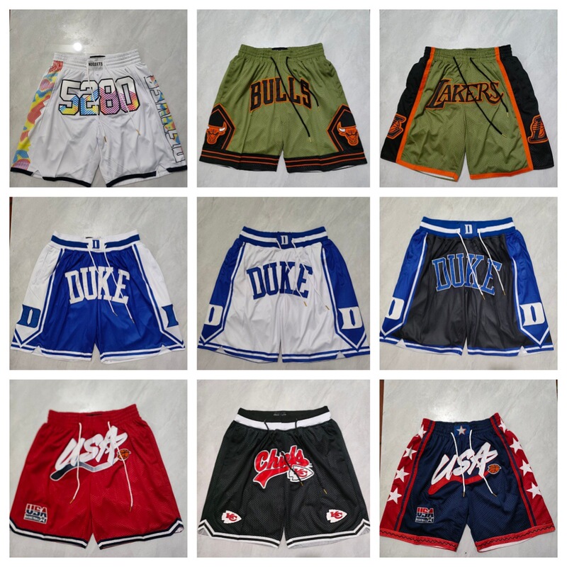 Wholesale foreign trade basketball shorts, 25 city edition, Lakers, Heat, Magic, Nuggets, pocket graffiti basketball shorts