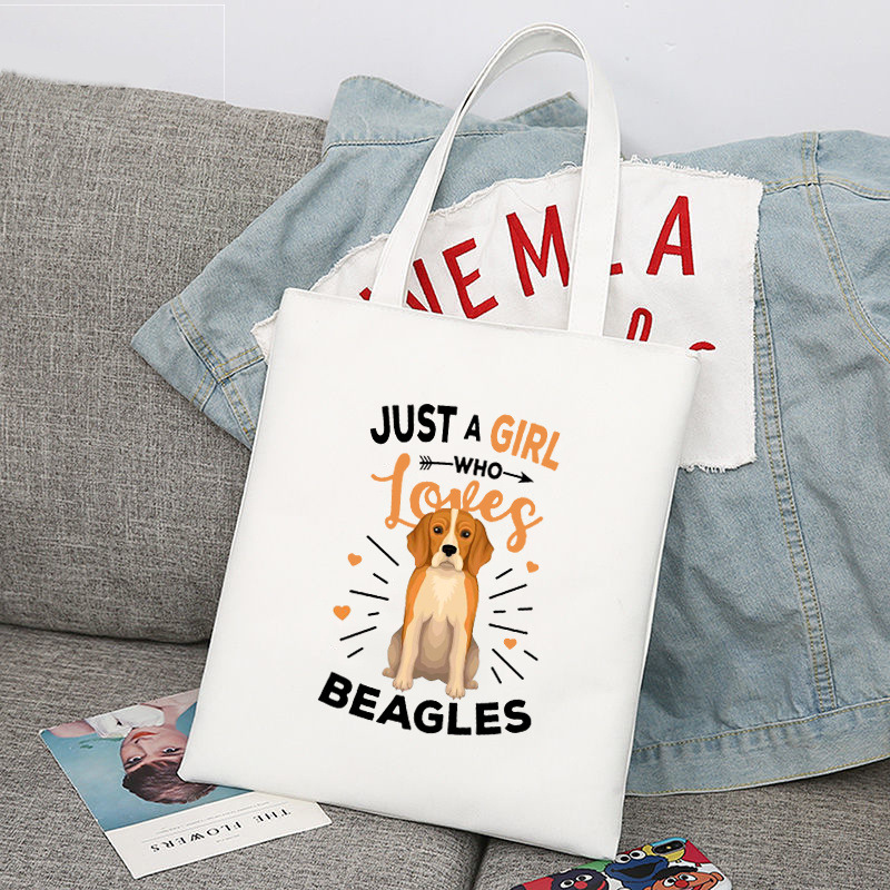 Beagles perro Beagles Beagle impresa bolsa de lona bolsa de hombro bolsa de comercio exterior global bolsa de compras
