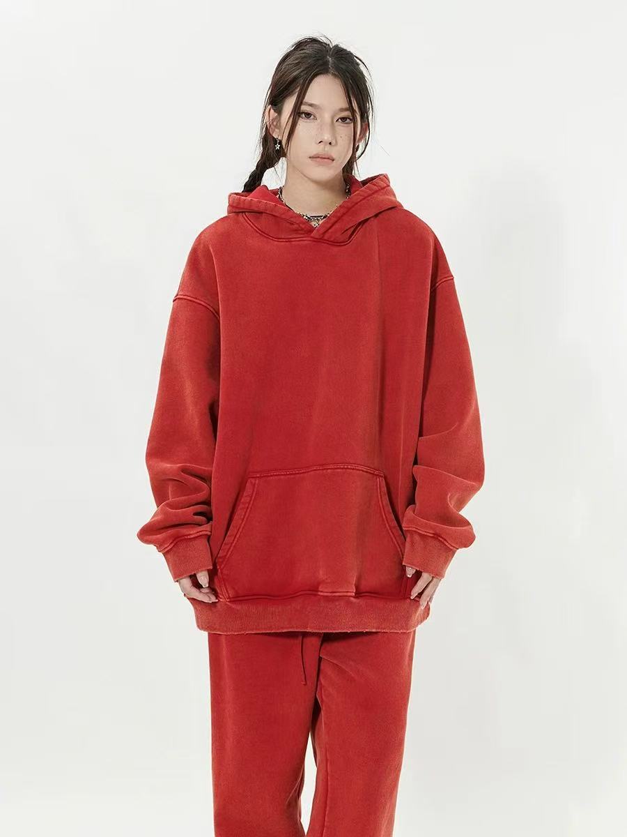 Explosiones transfronterizas de ropa de hombre pesada lavada con agua y camisa con capuz de terciopelo, chaqueta de moda masculina, chaqueta de adolescente