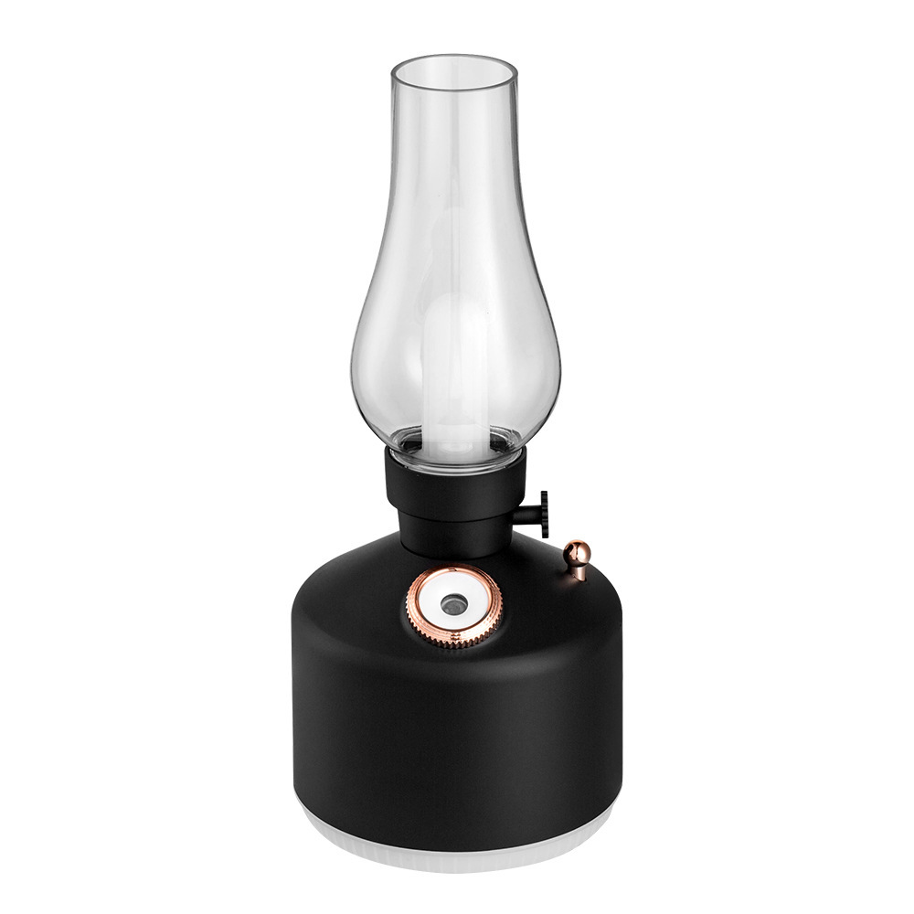 Cross-border New Creative Kerosene Lamp Humidifier Dimming Atmosphere Lamp Office Desktop USB Time Lamp Humidifier