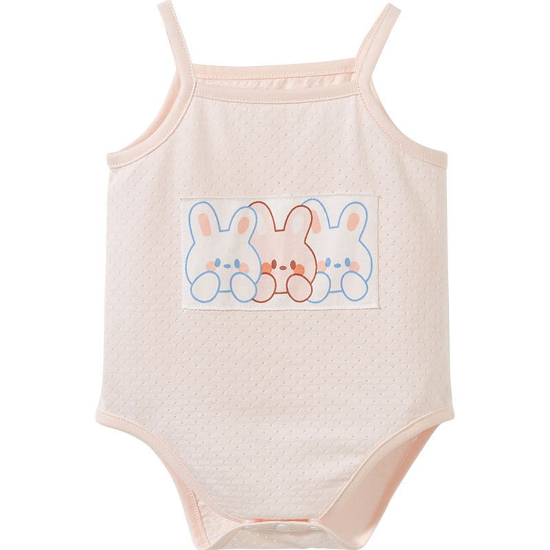 Pelele de bebé de verano, fino, sin mangas, ropa de dormir, conjunto de verano, body triangular unisex para recién nacido, ropa de bebé image 6