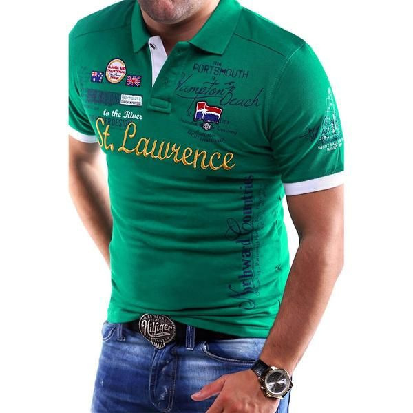 2025 Cross-Border New Amazon Hot Selling 3D Digital Printing Men's Button Polo Shirt Short-Sleeved Order Europe and the United States No