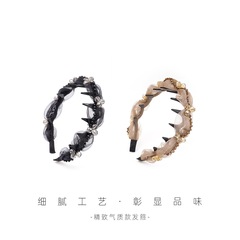 軽量で日常使いに多用途、ハイヘッドヘアバンド、多用途の2色カジュアルスタイル、ニッチなハイエンドファッションヘアピン