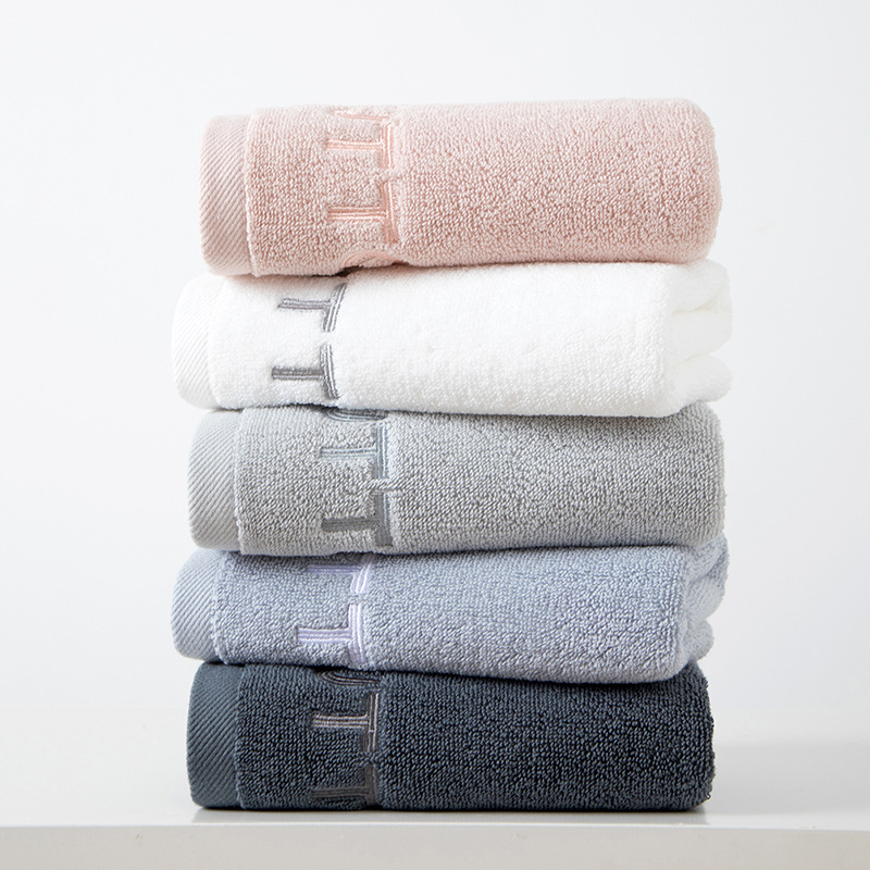Cross-Border Towel Pure Cotton Absorbs Water and Is Not Easy to Shed. Cotton Face Towel for Adults. Thickened Cotton Face Towel Can Be Shipped with Labels