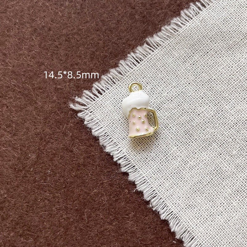 合金滴油可爱挂件立体榴莲草莓蛋糕摩托车樱桃串珠DIY手工手链配|undefined