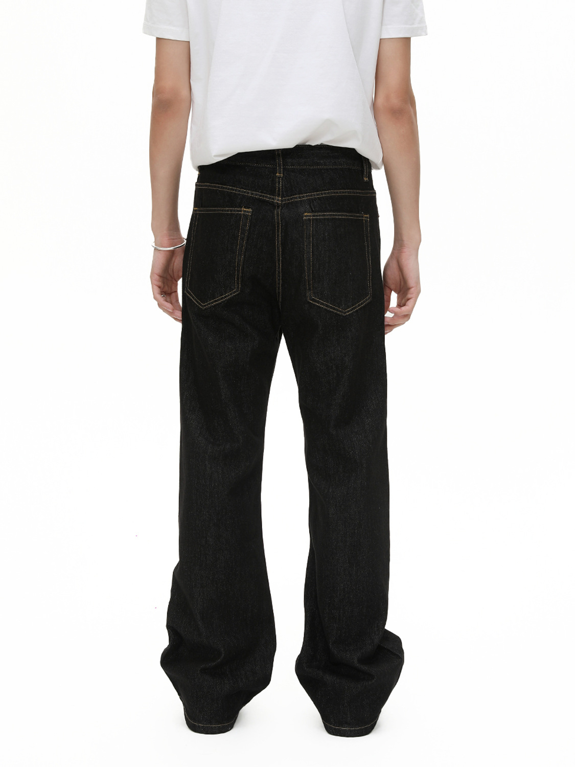 MTLCLOTHES Hombres| Coreano básico simple rectángulo versátil casual lavado en agua jeans de moda diaria