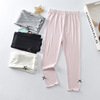 girl Leggings A summer New products weave bow Children's clothing Cropped Trousers summer Thin section supple Sewing Boy pants