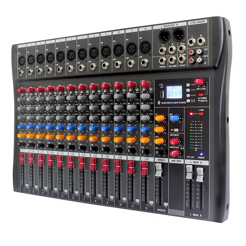 Fabricante CT - 120 espectáculo de escenario bluetooth audio conferencia sintonizador USB profesional de 12 caminos mezclador puro