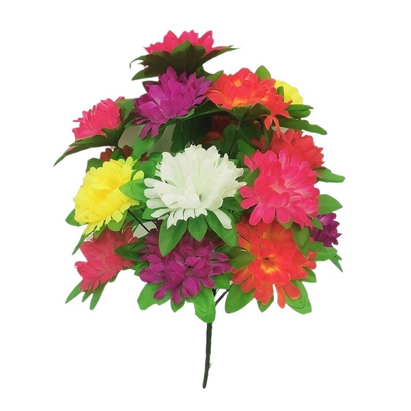 Simulated flower bouquets for grave sweeping