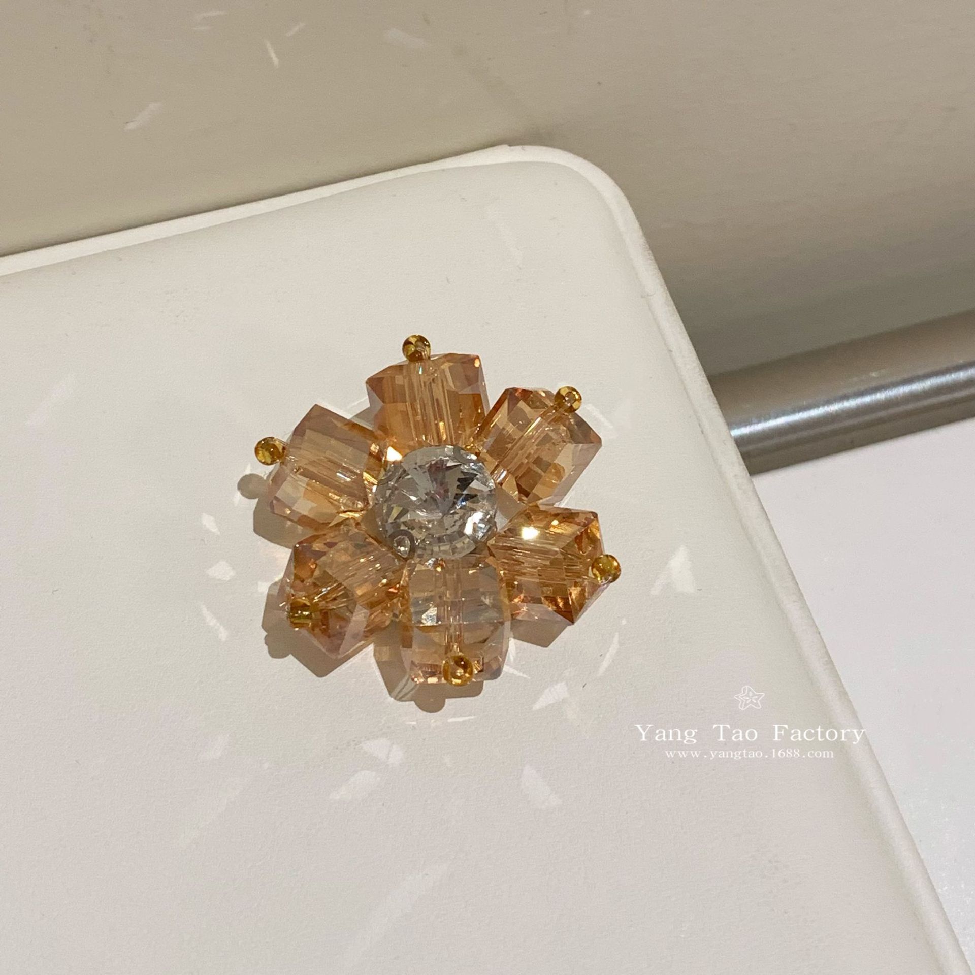 Botones de cristal de arco en zapatos de nicho flores botones de cordón accesorios de zapatos moda colgante de zapatos decoración