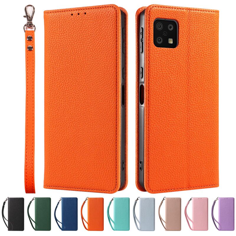 Suitable for Japanese Aquos Sense10 Leather Case, Sense 9 Phone Case, Sharp We2 Lychee Pattern Magnetic Flip Cover Suitable for Japanese Aquos Sense10 Leather Case, Sense 9 Phone Case, Sharp We2 Lychee Pattern Magnetic Flip Cover