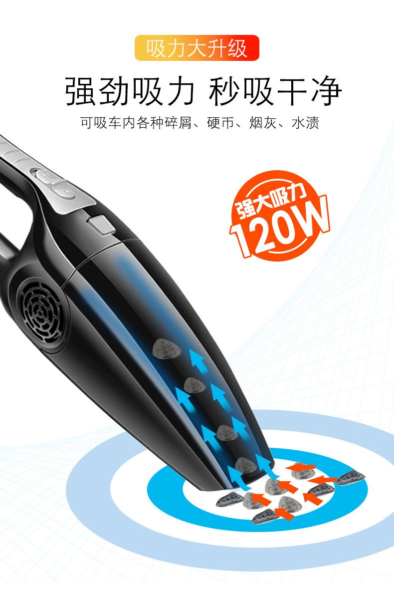 Car Vacuum Cleaner Portable Handheld Car Vacuum Cleaner Car Super Powerful Mini Vacuum Cleaner High Power Wholesale