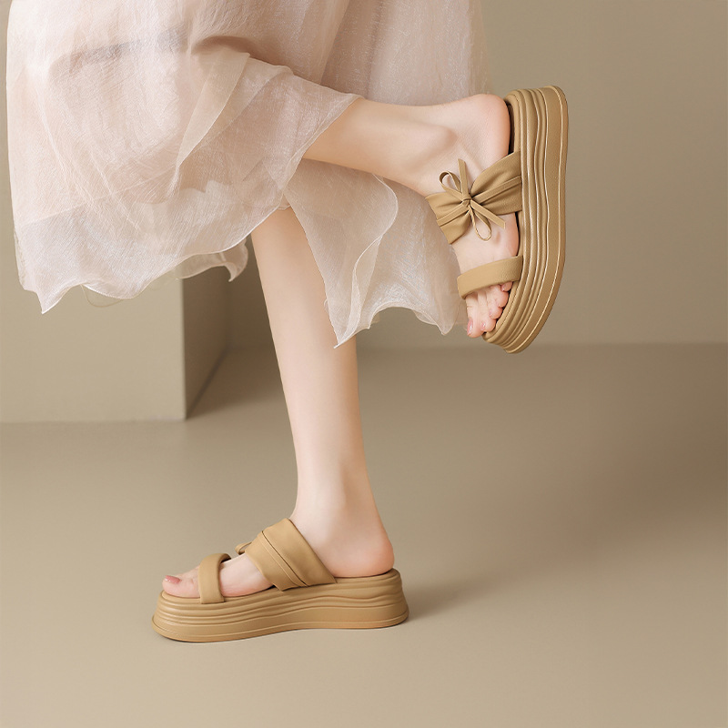 Sandal nữ quai nơ xỏ ngón phong cách tiên nữ — CE19 màu mơ