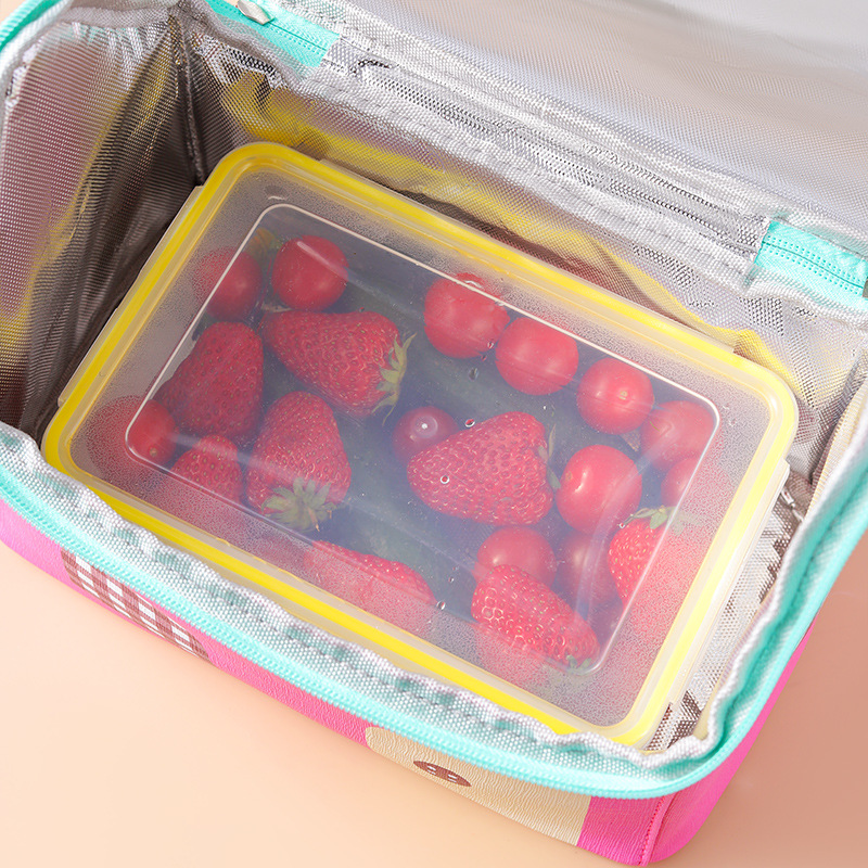 Bolsa de lonchera de alto valor, estilo caliente, linda casa pequeña, bolsa bento, bolsa de almuerzo con aislamiento, bolsa de almacenamiento portátil para el trabajo y la escuela