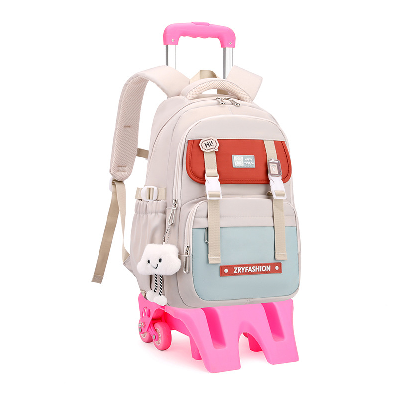 Nueva mochila escolar estilo japonés con gran capacidad, mochila con ruedas informal para estudiantes de primaria, mochila versátil para estudiantes de secundaria