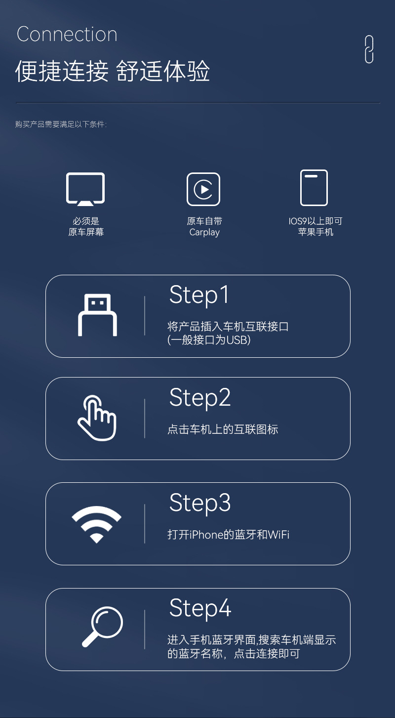 Popular 2-in-1 Car Machine Interconnection Box, Smart Wireless Carplay Adapter, Android Autocarplay Box