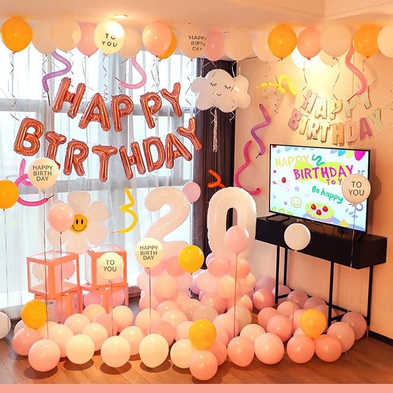 День рождения воздушный шар макет премиум-чувский алюминиевый пленочный воздушный шар набор для мальчиков и девочек день рождения украшения оптом