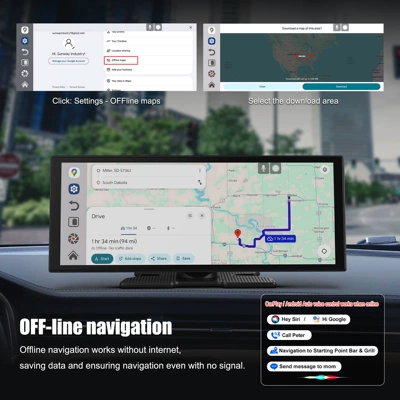 Cross-Border 11.4inch Car Navigation Driving recorder