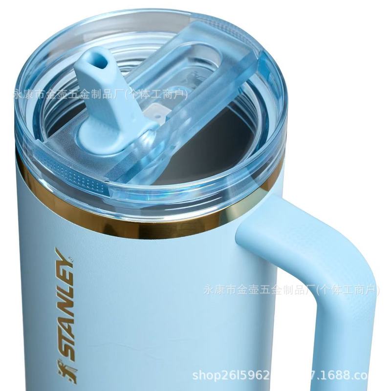 新款STANLEY跨境三代40OZ汽车杯304不锈钢保温冰霸大容量吸管杯|undefined