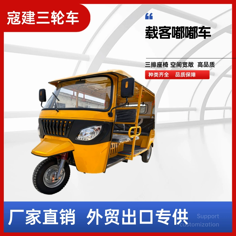 Трансграничная оптовая торговля туристическими экскурсионными тук-туками, работающими на топливе, экспорт пассажирских трехколесных трехрядных тук-туков.