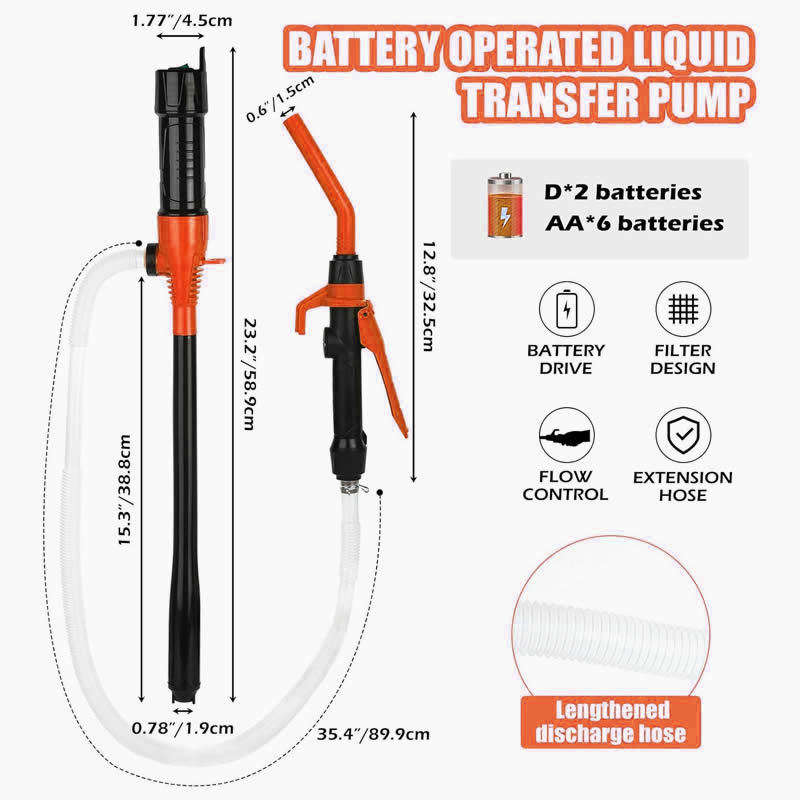 Cross-border Amazon-compatible electric oil pump with controllable flow, nozzle, car fuel tank oil extractor, oil suction pipe, and water changer