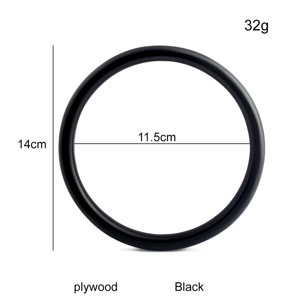 Fábrica de suministro directo de bolsas de gancho redondas de madera 14CM mangas de anillo de madera 11CM accesorios de bolsas