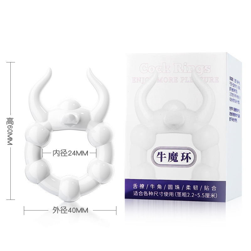 Ji Xiang hombres y mujeres usan dedo pene Tomahawk prepucio anillo bloqueo Lobo diente manga prepucio gel vibrante anillo dedo manga