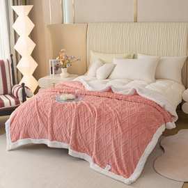 沙发毯毛毯珊瑚绒小毯子办公室披肩午睡毯冬季加厚空调盖毯床上用