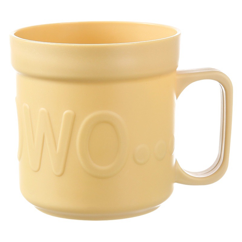 Carta tridimensional engrosada enjuague bucal Copa con mango inodoro doméstico taza de cepillo de dientes con mango lavar boca redonda taza de cepillo de dientes