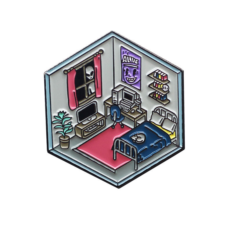 Chao Cool broche de esmalte creativo nicho cultura popular tema broche mochila ropa decoración joyas personales al por mayor en stock