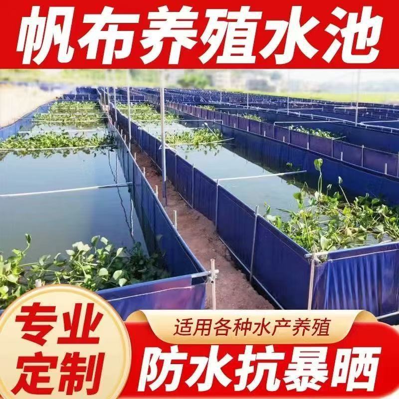 加厚养鱼帆布鱼池养殖帆布池池塘水池防水布蓄水池刀刮布鱼池布